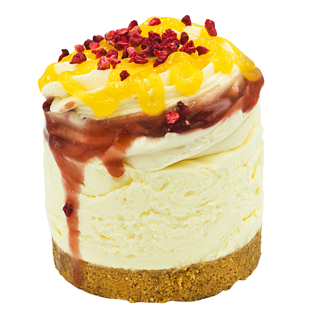 Lemon & Raspberry Chilled Cheesecakes