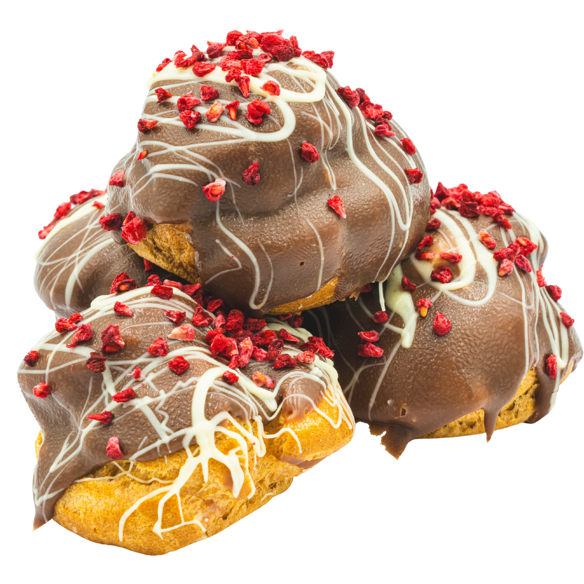 Raspberry & White Chocolate Cheesecake Profiteroles Box