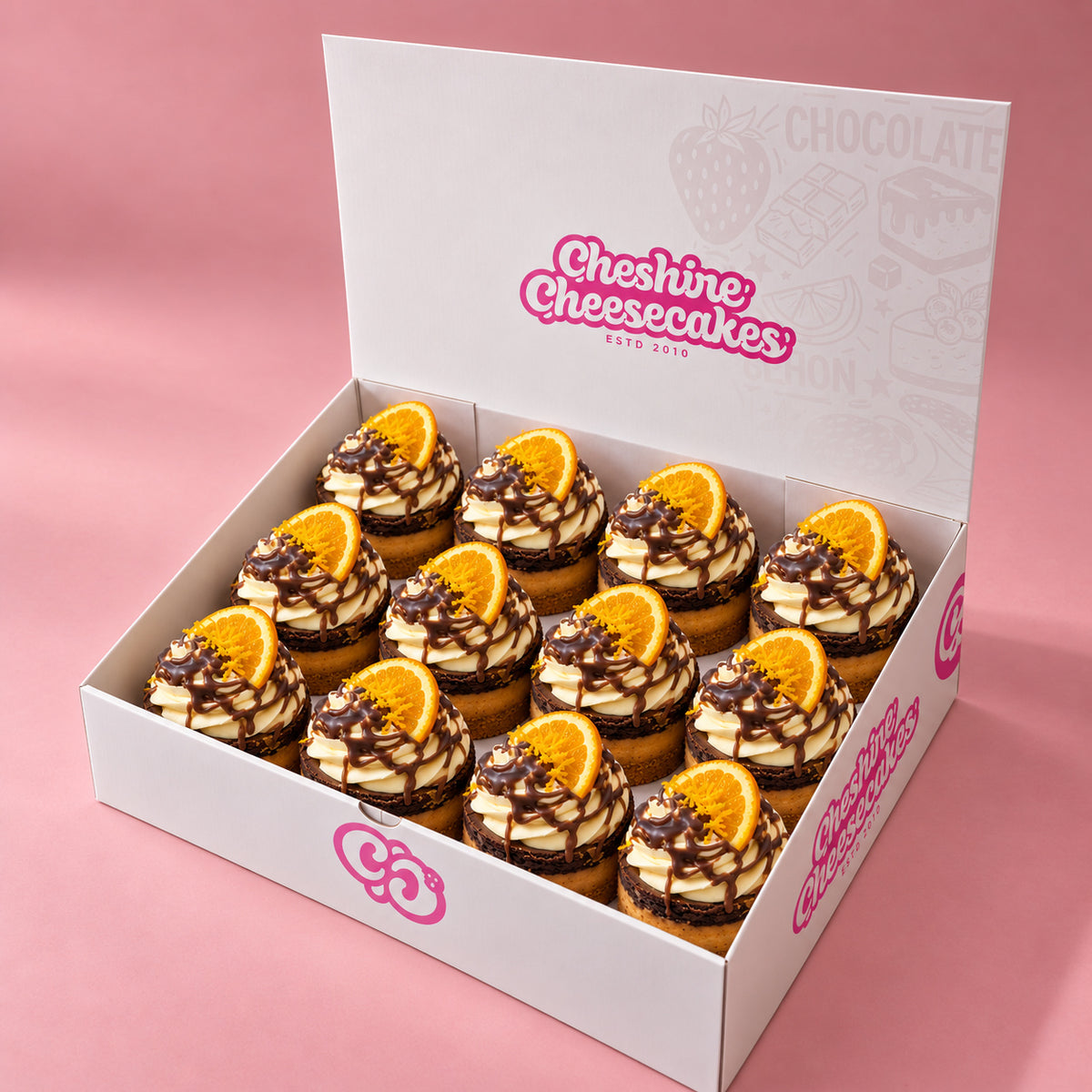 Chocolate Orange Baked Cheesecake Box: box of 12
