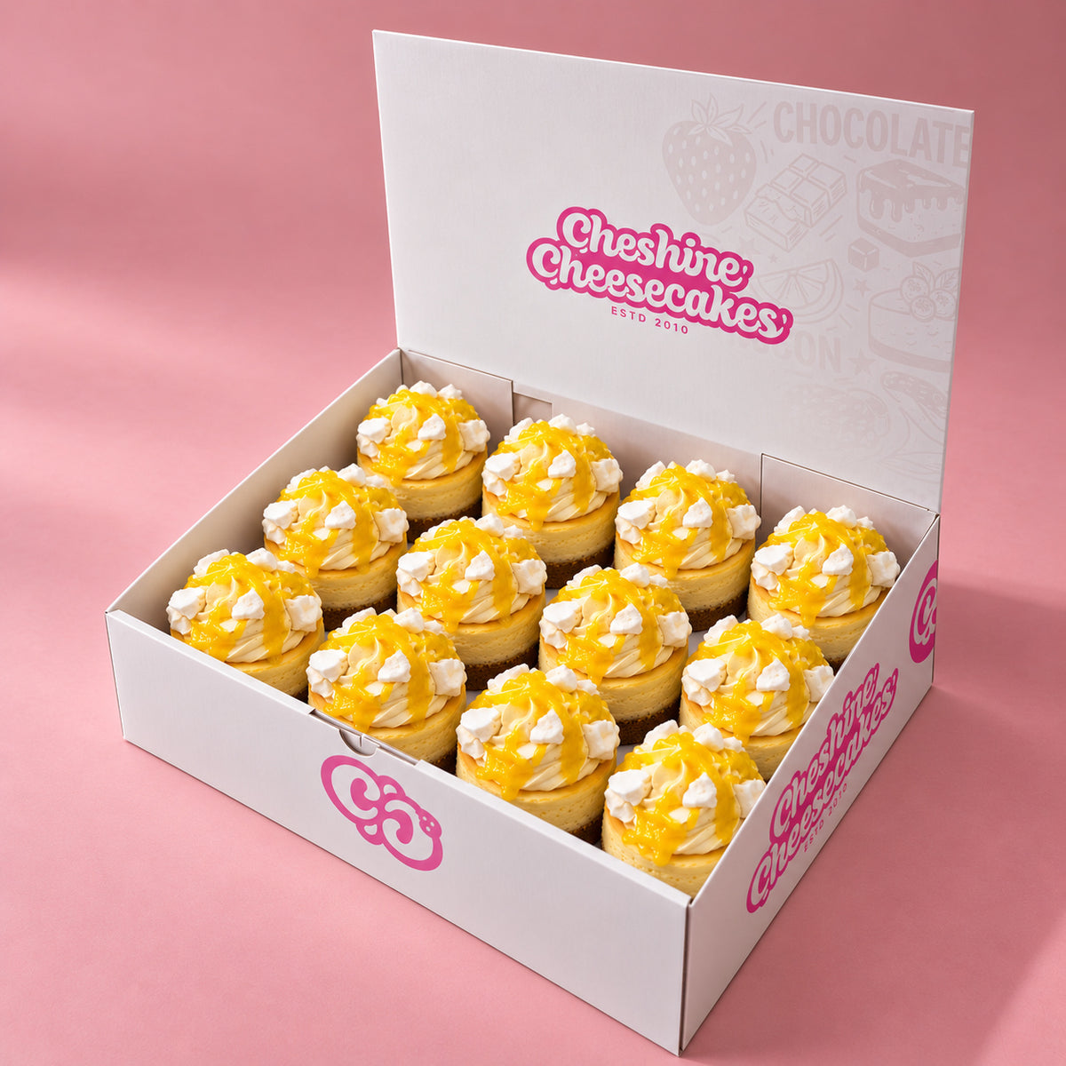 Lemon Meringue Baked Cheesecake Box: box of 12