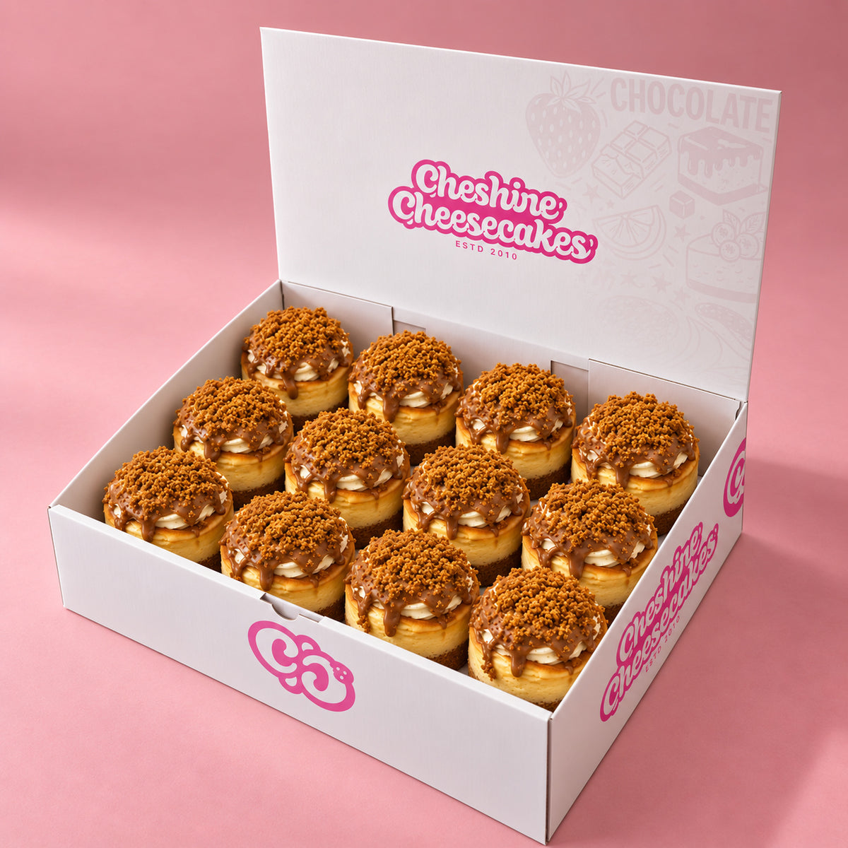 Lotus Biscoff Baked Cheesecake Box: box of 12