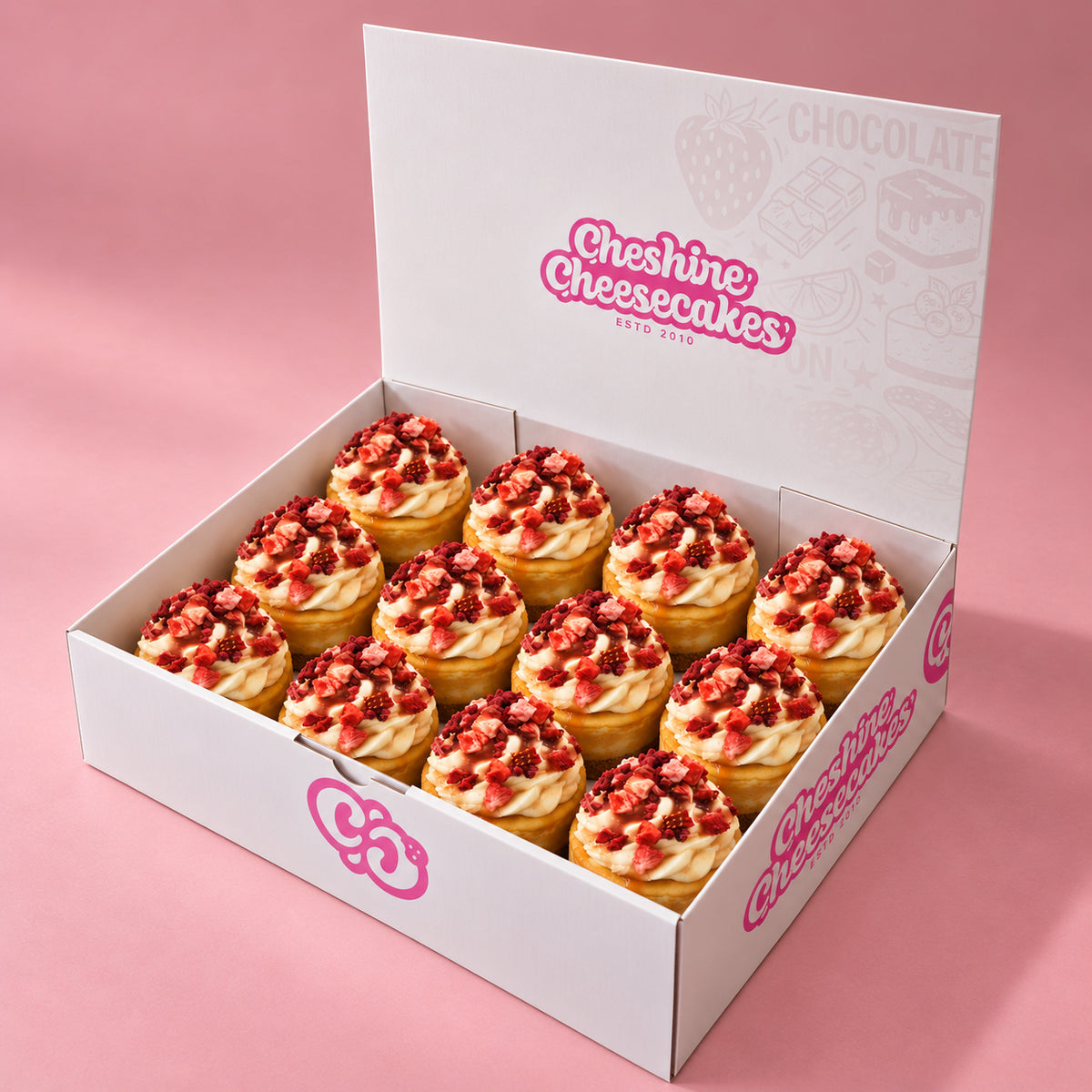 Strawberry Baked Cheesecake Box: box of 12