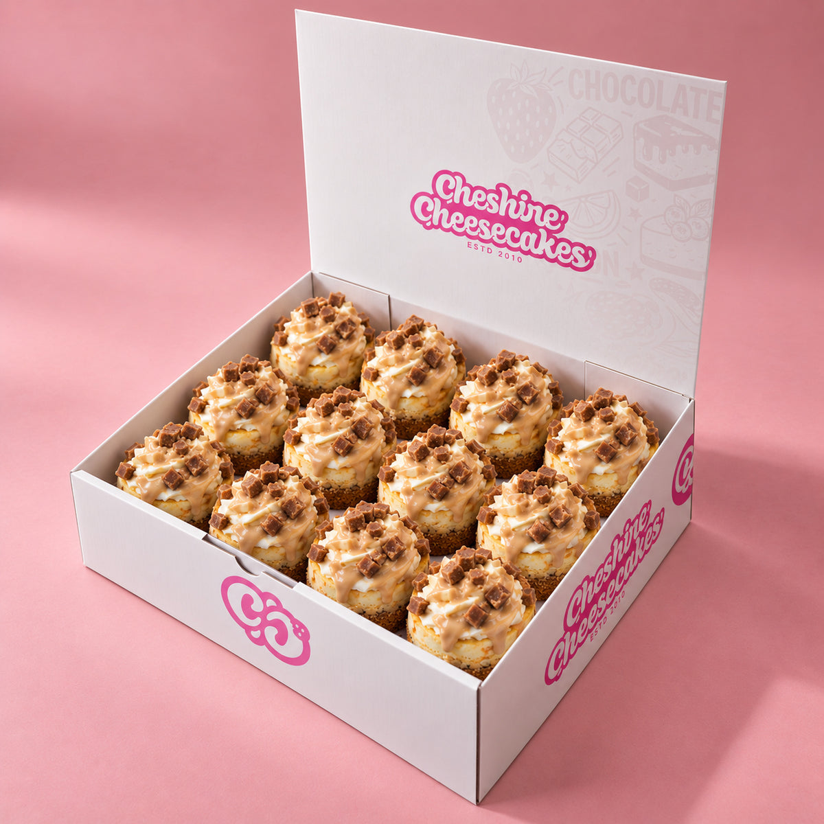 Toffee Fudge Baked Cheesecake Box: box of 12