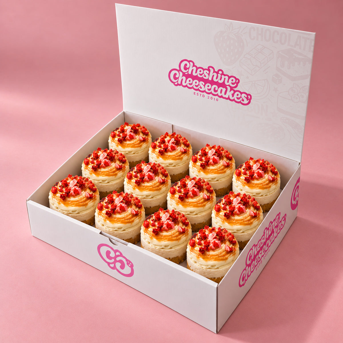 Strawberry Chilled Cheesecake Box: box of 12