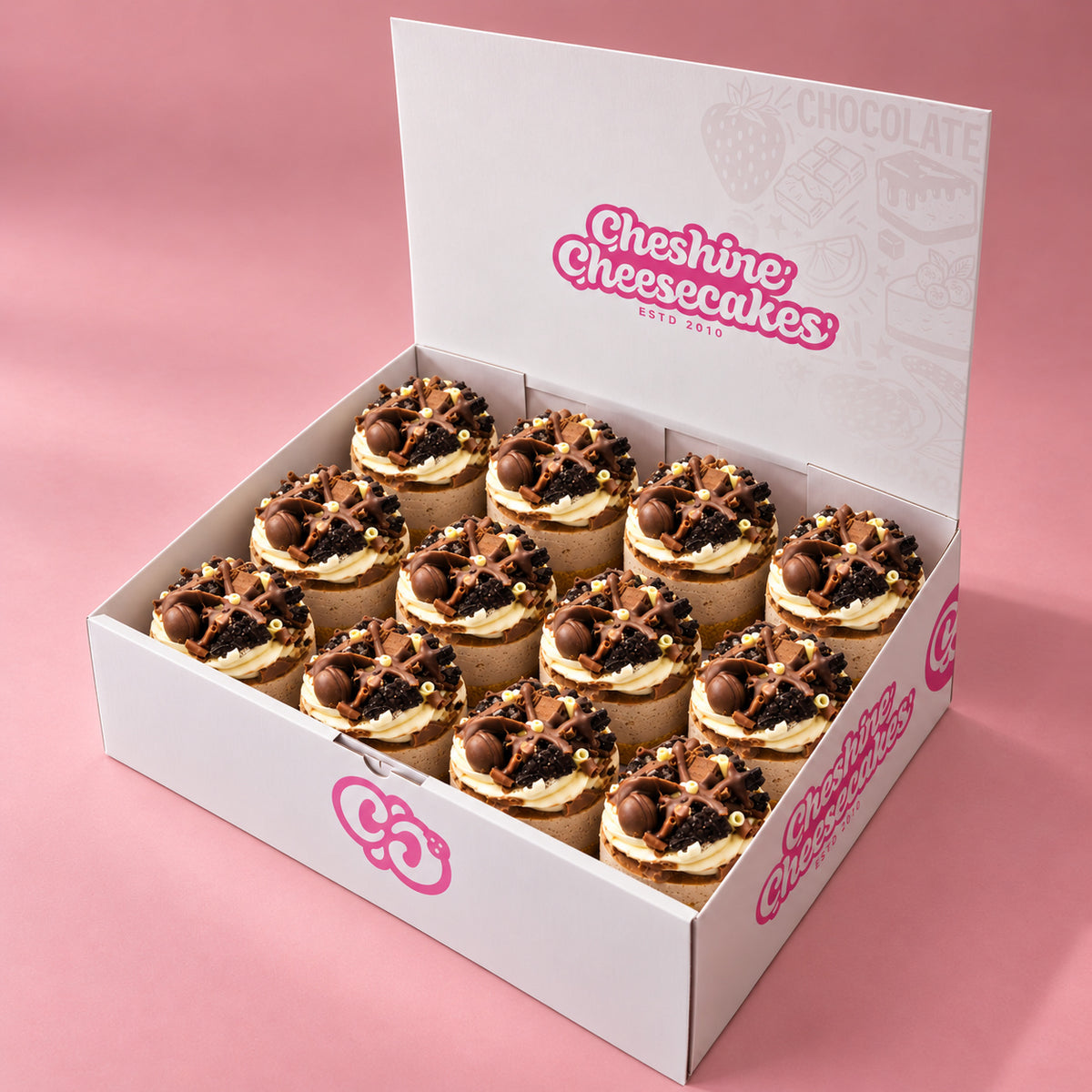 Ultimate Chocolate Chilled Cheesecake Box: box of 12