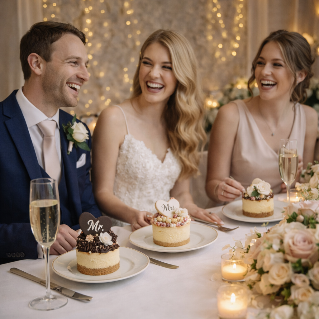 His and Hers Wedding Cheesecakes