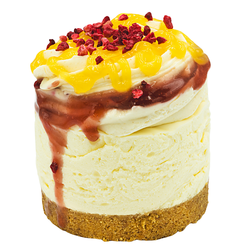 Lemon & Raspberry Chilled Cheesecakes