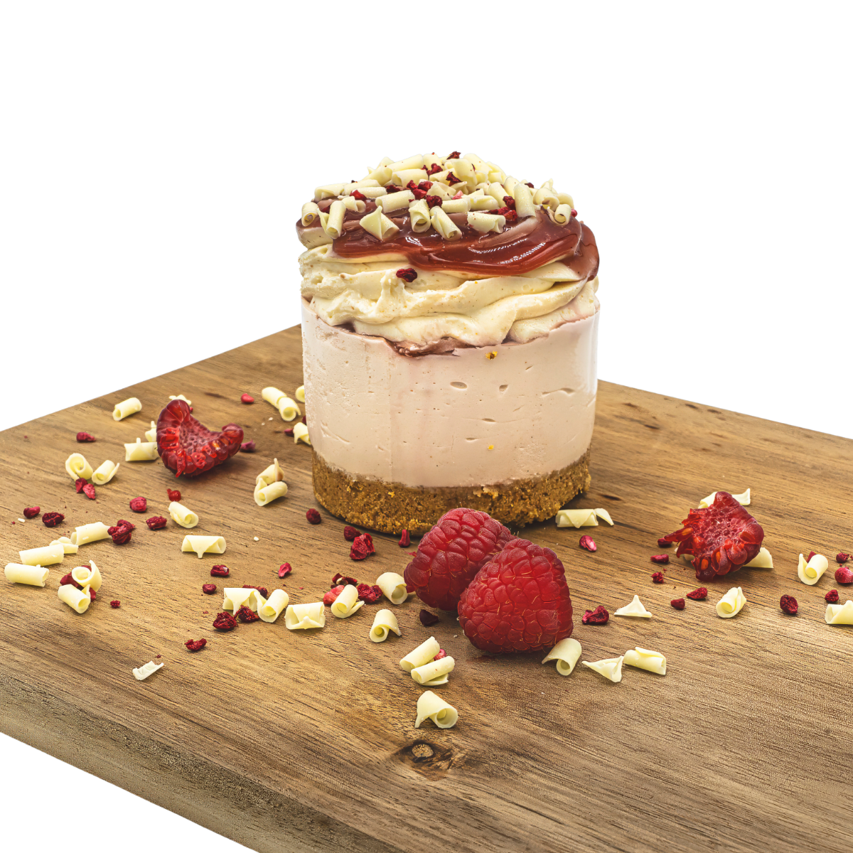 Raspberry & White Chocolate Chilled Cheesecake