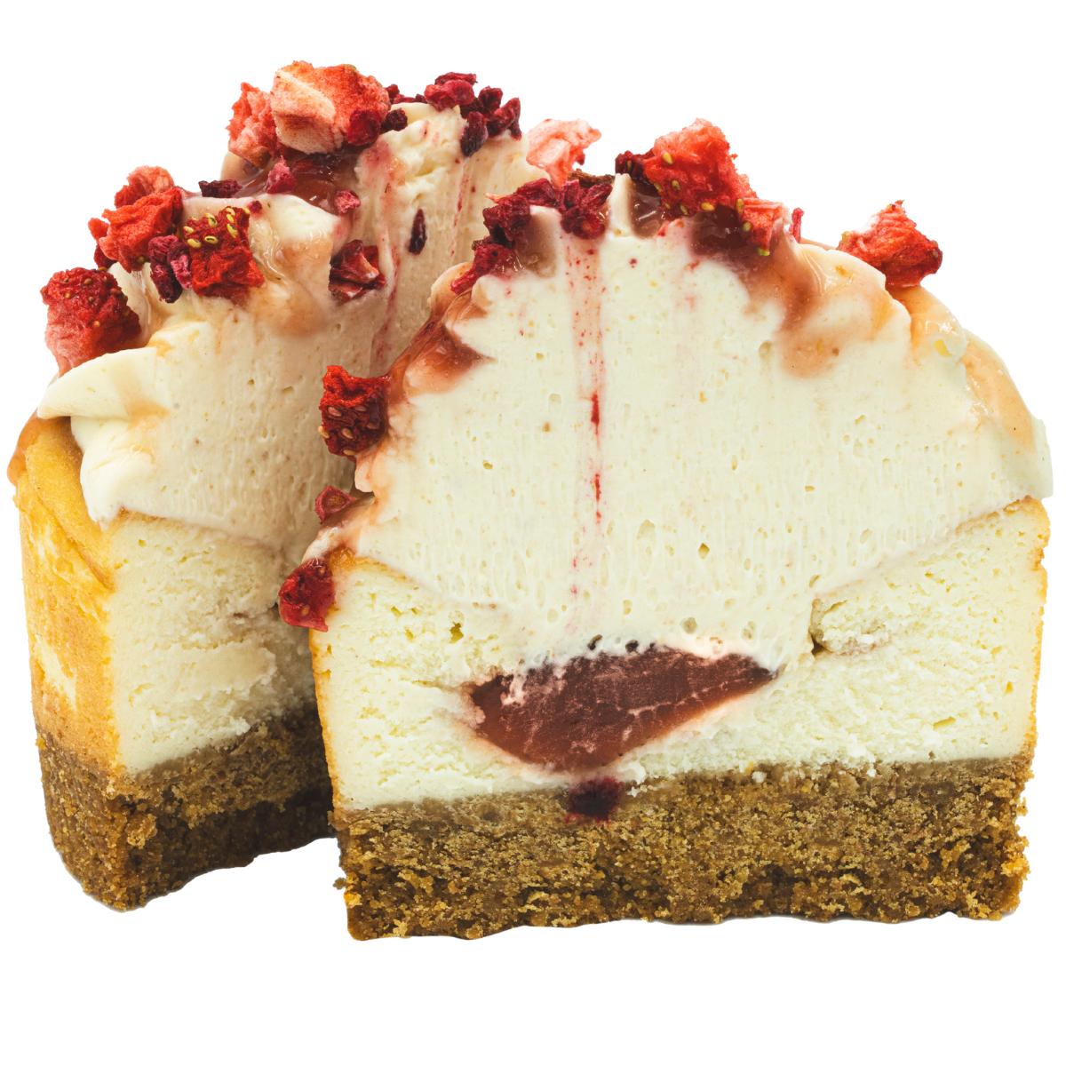 Raspberry & Strawberry Baked Cheesecake Box