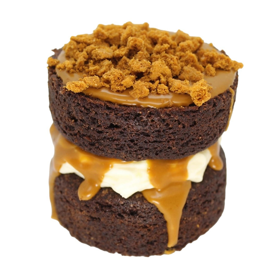 Lotus Biscoff Cheesecake Brownie Stack